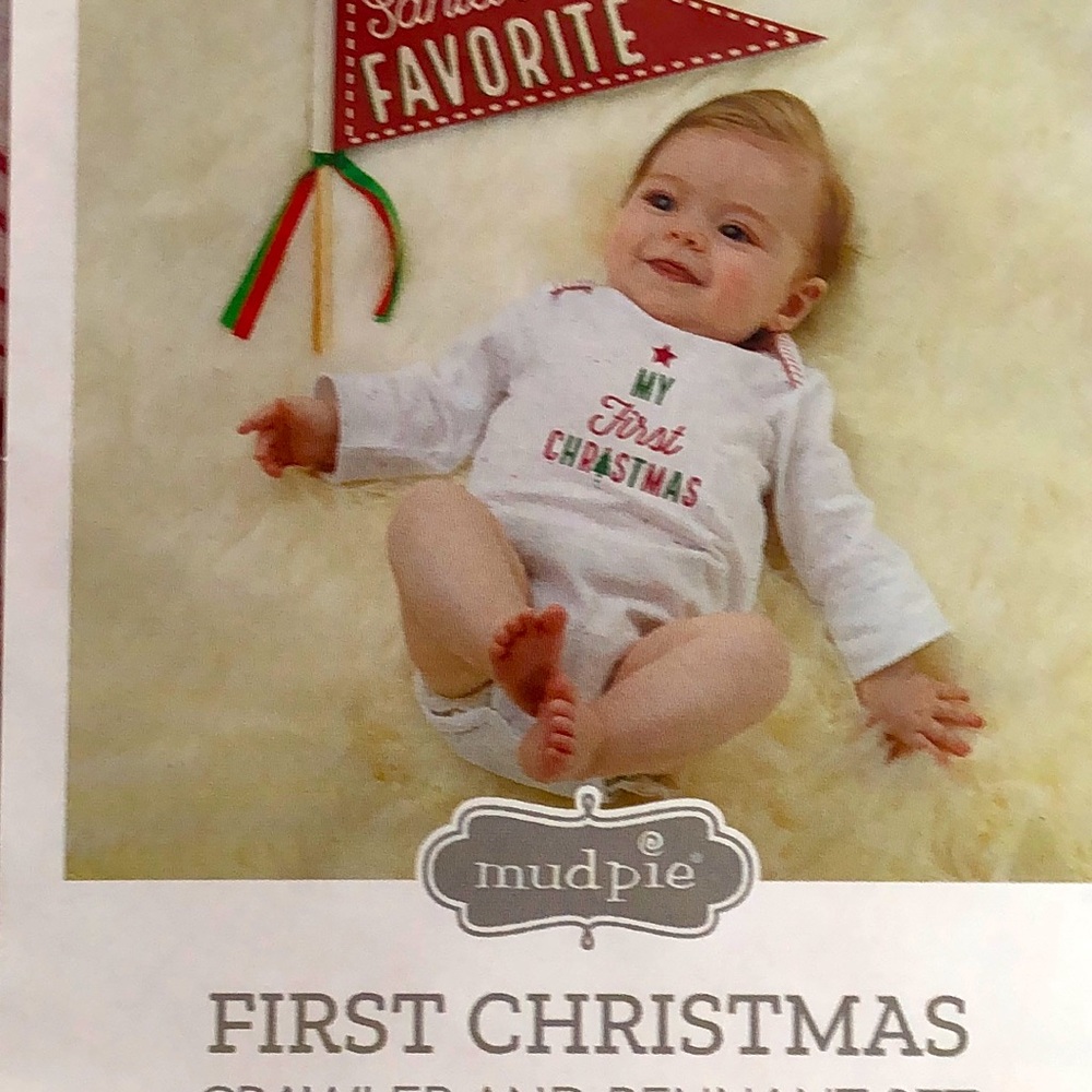 Mud Pie My First Christmas onesie 0-6 months